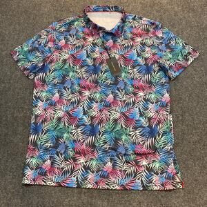 NEW with tags OBLA mens Hawaiian Performance golf polo shirt Mens Large UPF 50+